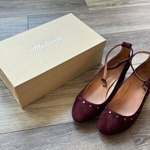 NWT Madewell suede Mary Jane heels shoes Sz7